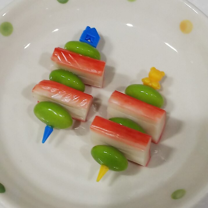 お弁当に赤 緑 カニかまと枝豆のピック レシピ 作り方 By Ichi5 楽天レシピ お弁当に赤 緑 カニかまと枝豆のピック レシピ 作り方 By Ichi5 楽天レシピ
